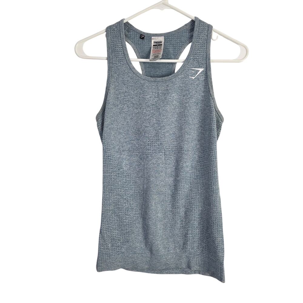 Gymshark Athletic Racerback Tank Top‎ M Womens Blue Sleeveless Workout Yoga